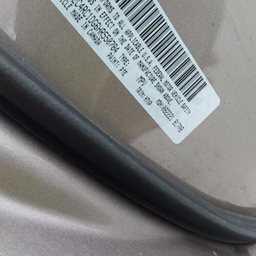 2017 CHRYSLER PACIFICA ENGINE ASSEMBLY – 1003475780