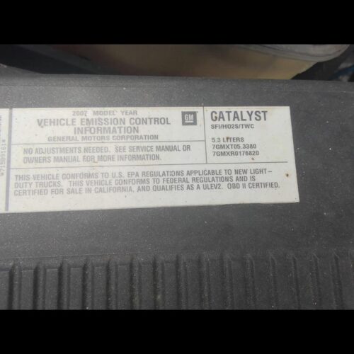 2007 CHEVROLET SILVERADO_1500_PICKUP ENGINE ASSEMBLY – 1204866