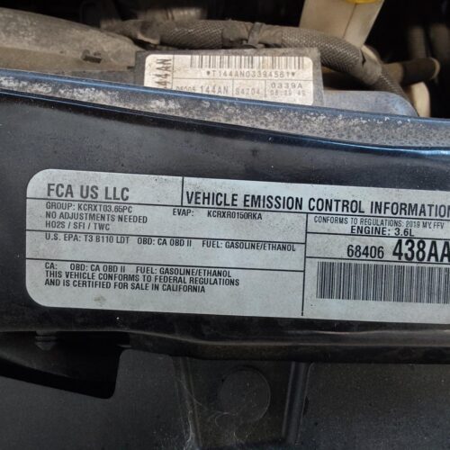 2019 DODGE CARAVAN ENGINE ASSEMBLY – 1003700807